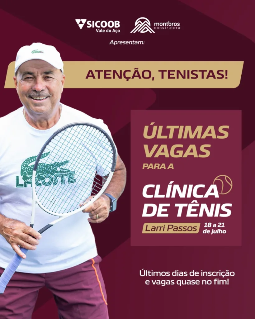 CLÍNICA DE TÊNIS COM LARRI PASSOS: UMA OPORTUNIDADE ÚNICA PARA TODOS!