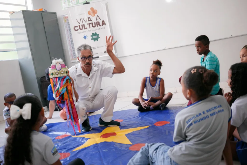 CONGADO INICIA PROGRAMAÇÃO GRATUITA DO FESTIVAL VIVA A CULTURA NA SEDE DE JAGUARAÇU 2 Mestre Jailtona Laurindo Idealizador do Projeto Foto Teuller Morais