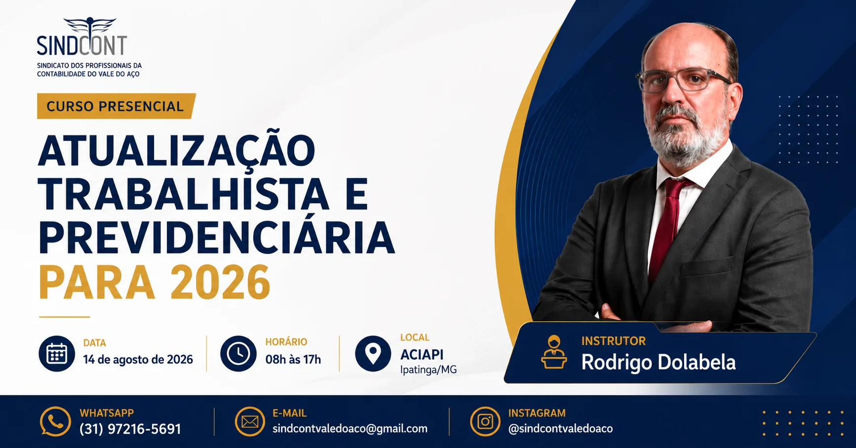 Socialyte – Notícias, Agenda de eventos e Coluna Social 11 CURSO PRESENCIAL- ATUALIZAÇÃO TRABALHISTA E PREVIDENCIÁRIA PARA 2026