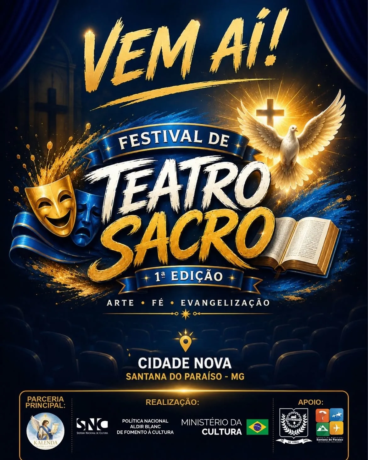 FESTIVAL DE TEATRO SACRO ABRE INSCRIÇÕES GRATUITAS COM OFICINAS DE FORMAÇÃO ARTÍSTICA 1 Festival de Teatro Sacro