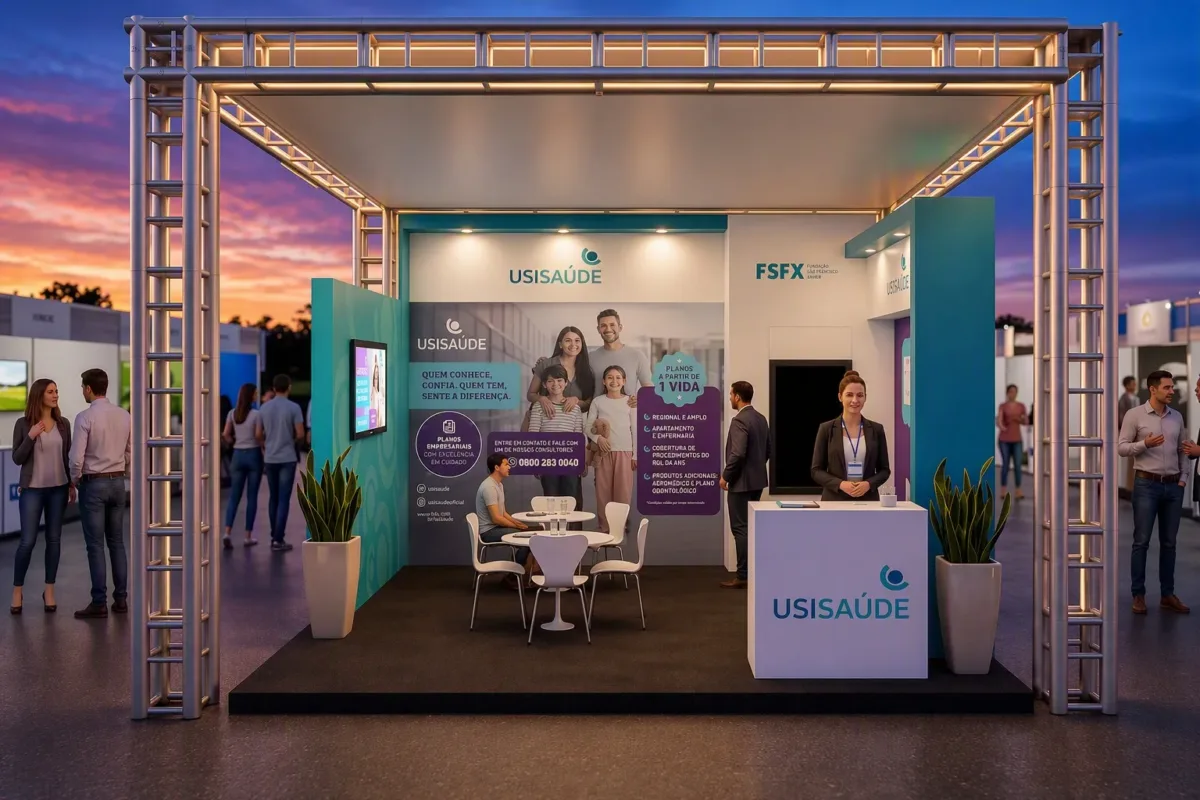 USISAÚDE CONVIDA POPULAÇÃO PARA VISITAR SEU STAND NA 36ª EXPO USIPA 1 Projeto Stand Usisaude Expo Usipa e1783540797215