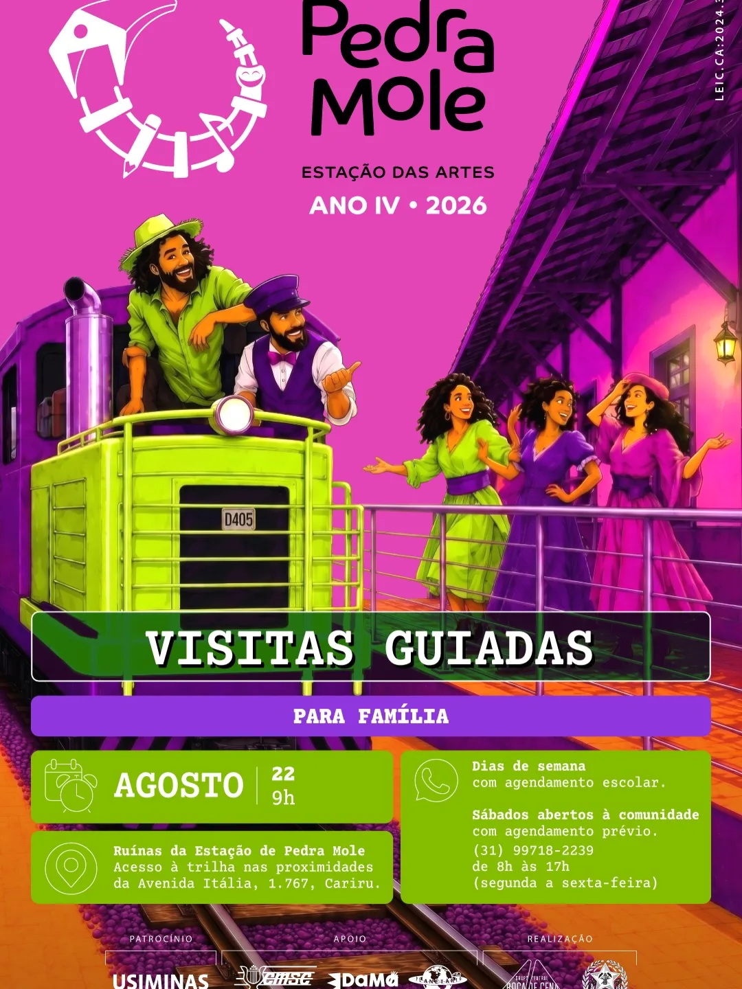 Socialyte – Notícias, Agenda de eventos e Coluna Social 14 ESTAÇÃO PEDRA MOLE - VISITAS GUIADAS