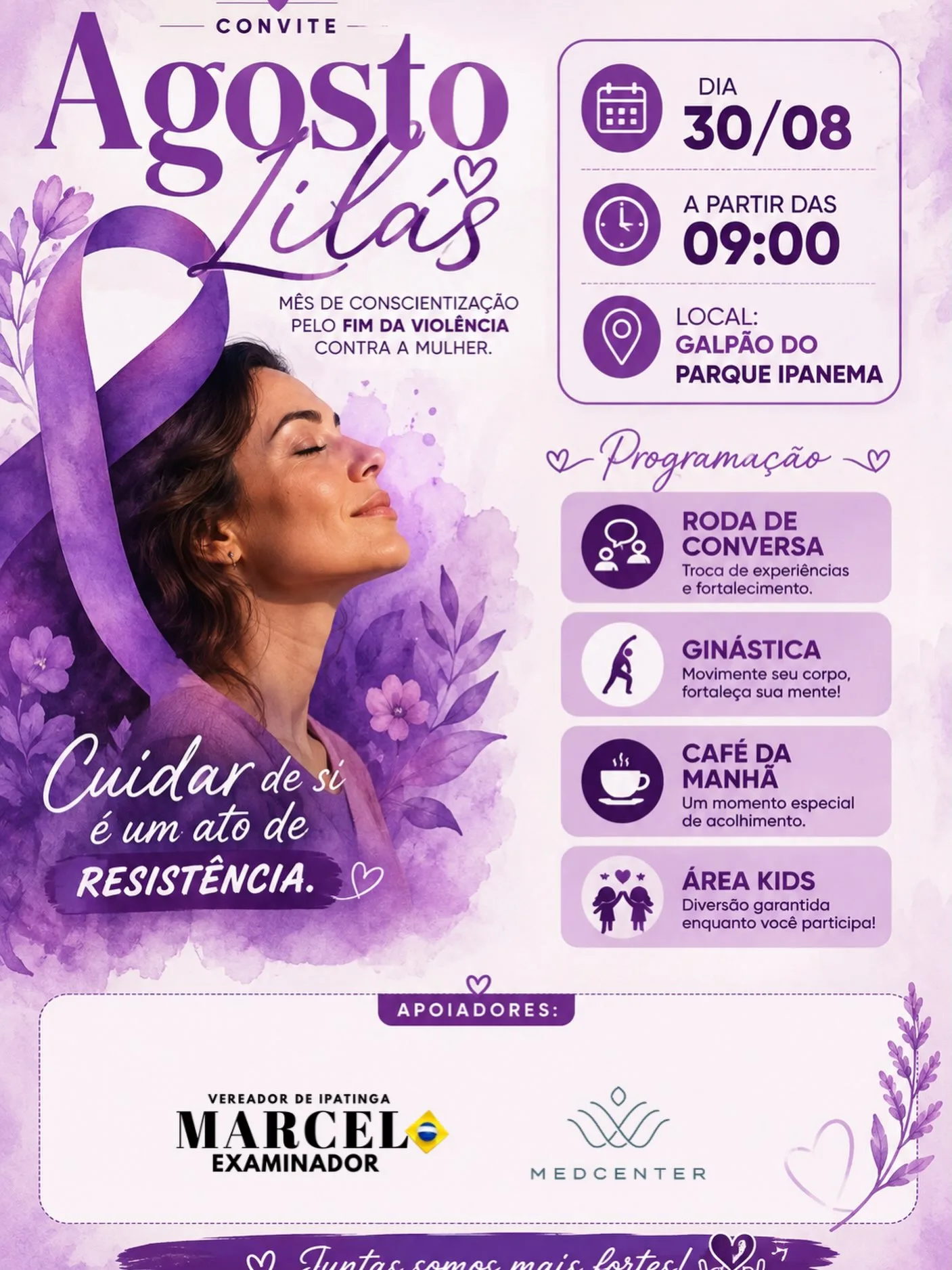 Socialyte – Notícias, Agenda de eventos e Colunistas 13 AGOSTO LILÁS | JUNTAS SOMOS MAIS FORTES!