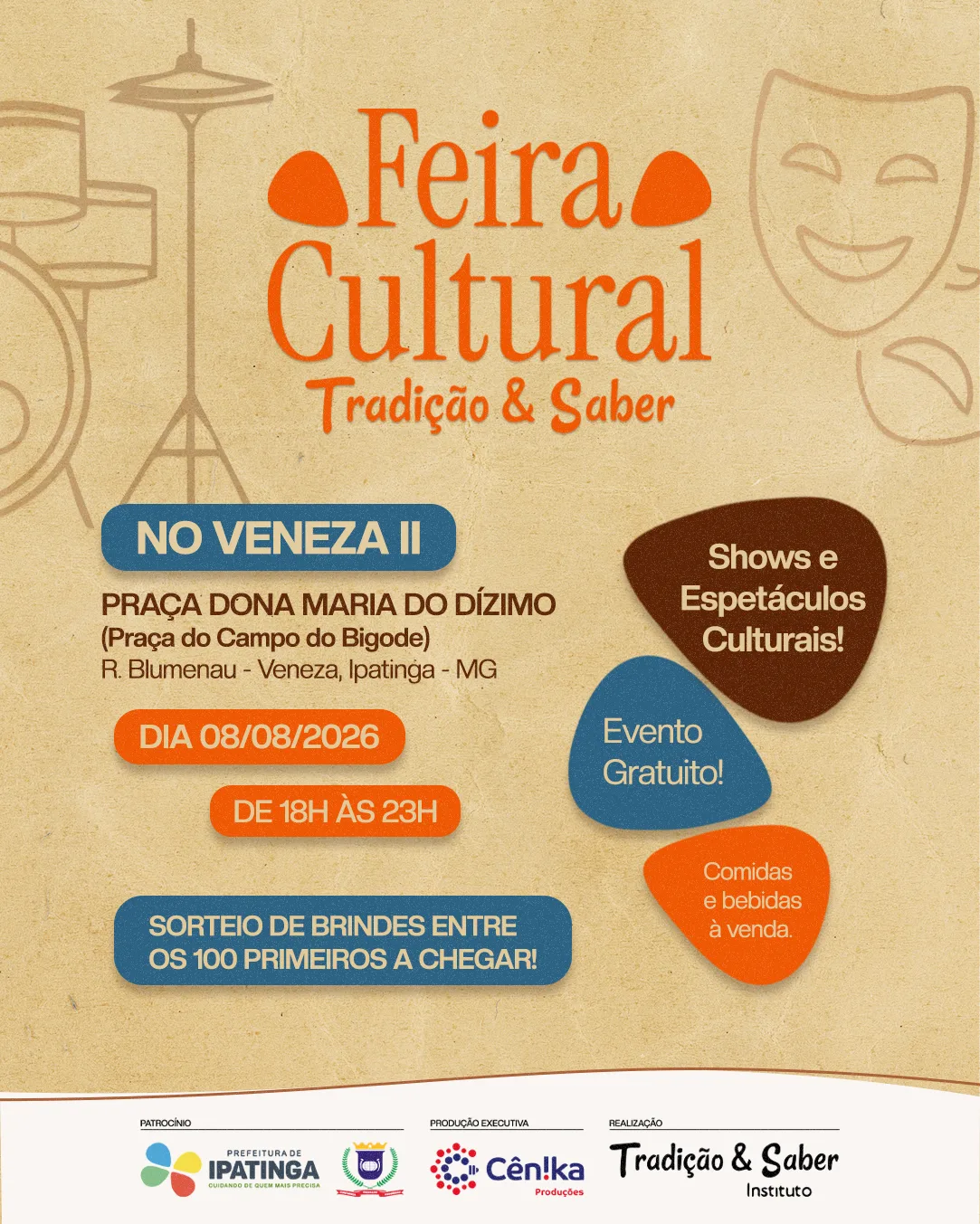 FEIRA CULTURAL TRADIÇÃO & SABER 08/08 1 Arte Programacao 0808 Tradicao e Saber Emenda Municipal 2026