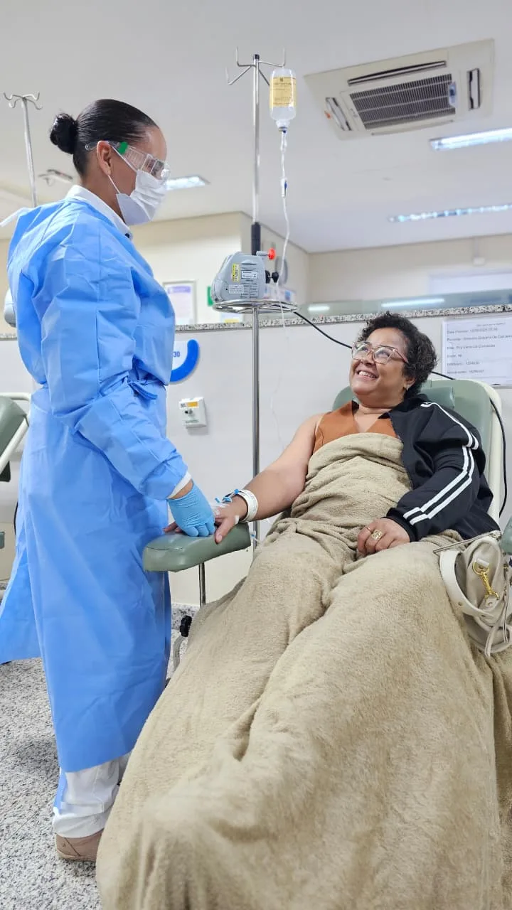 FUNDAÇÃO SÃO FRANCISCO XAVIER FORTALECE ASSISTÊNCIA ONCOLÓGICA AOS PACIENTES DO SUS COM ATENDIMENTO HUMANIZADO E DE ALTA COMPLEXIDADE 2 Grazielle Geoavana da Conceicao Gomes