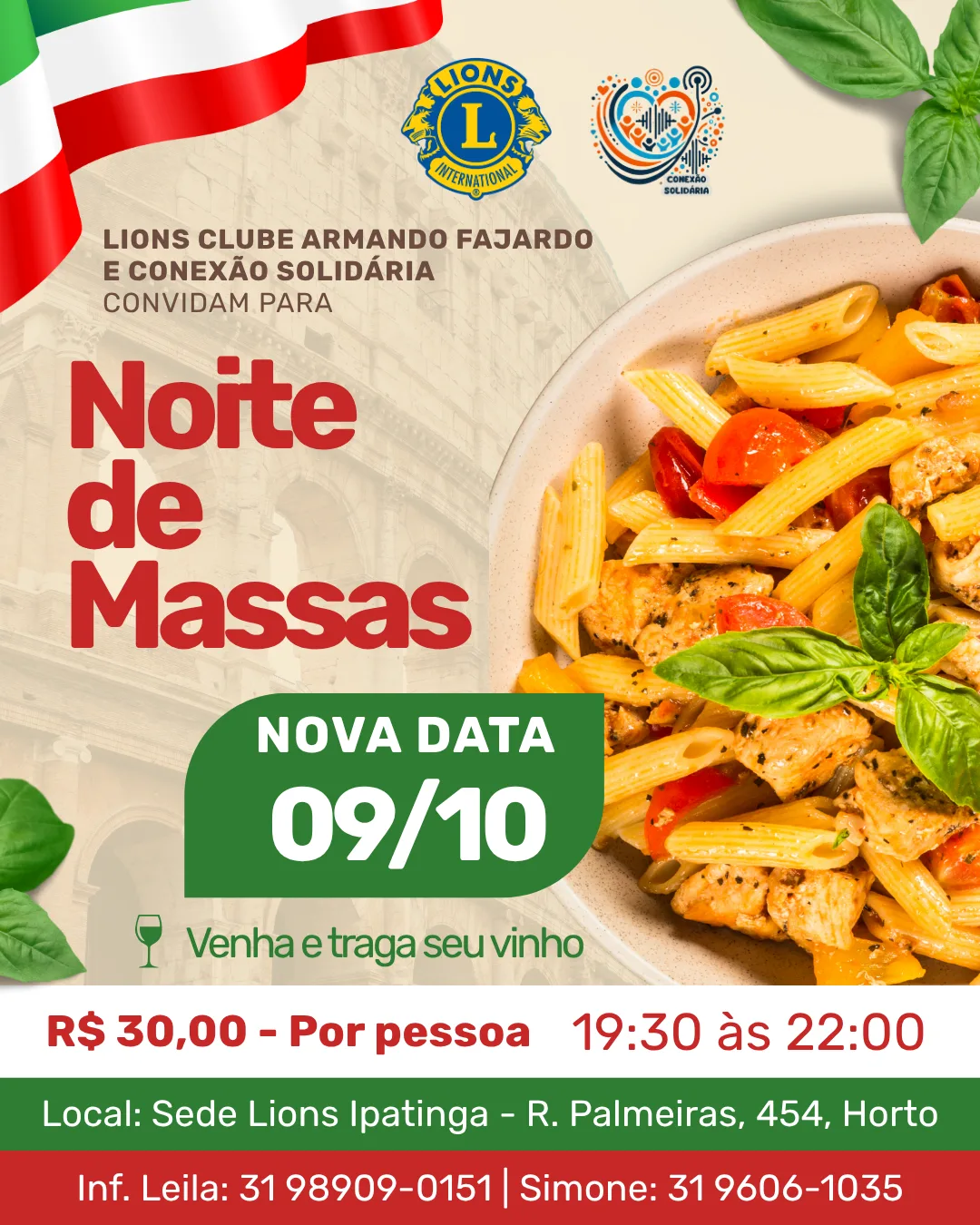 NOITE DE MASSAS