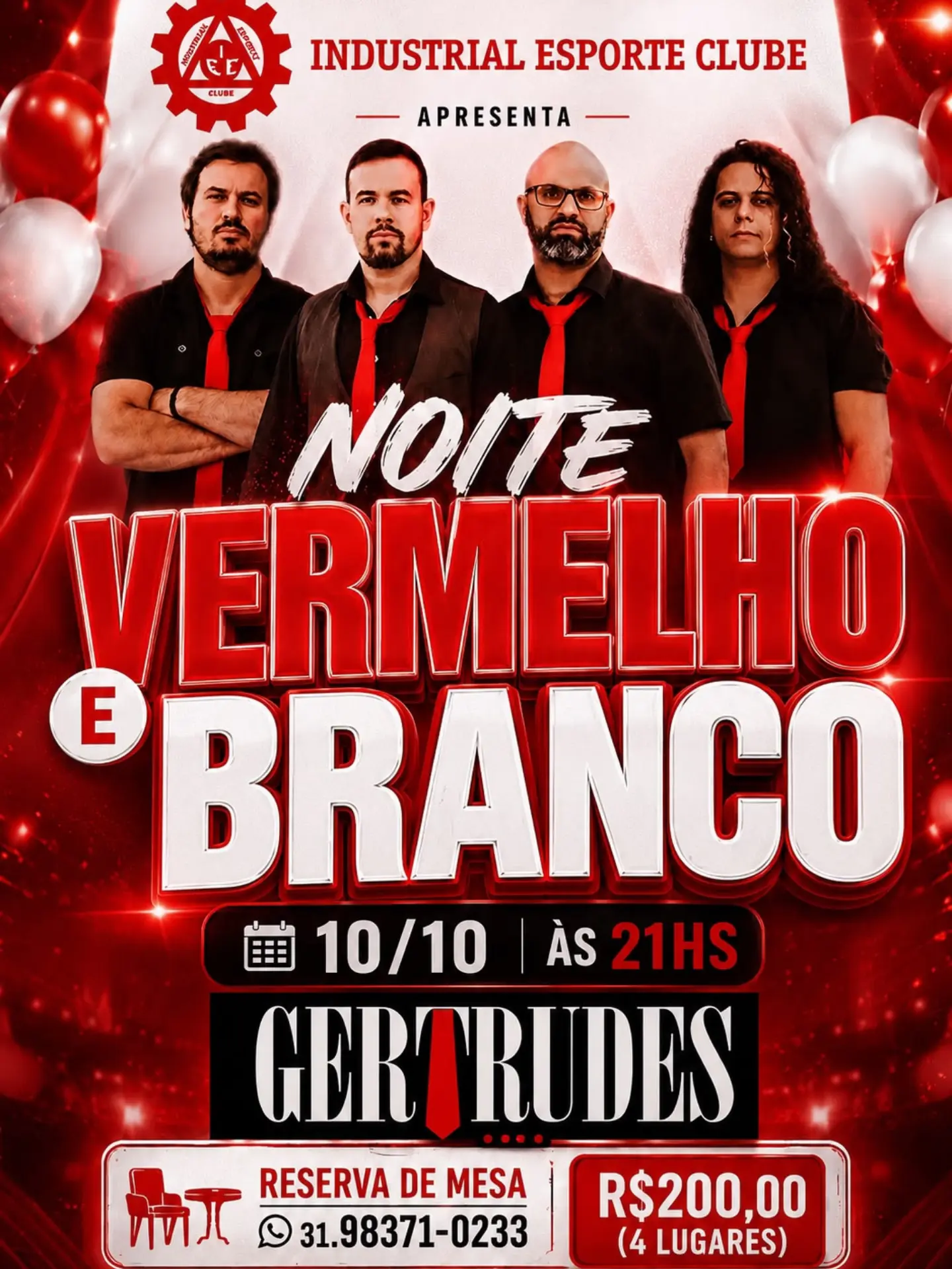 NOITE DO VERMELHO E BRANCO