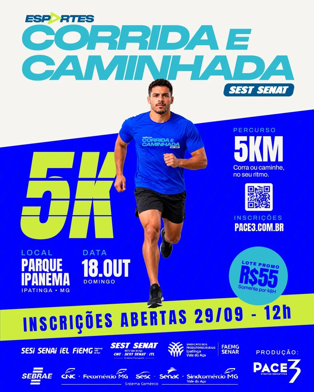 1ª CORRIDA E CAMINHADA SEST SENAT SINERGIA