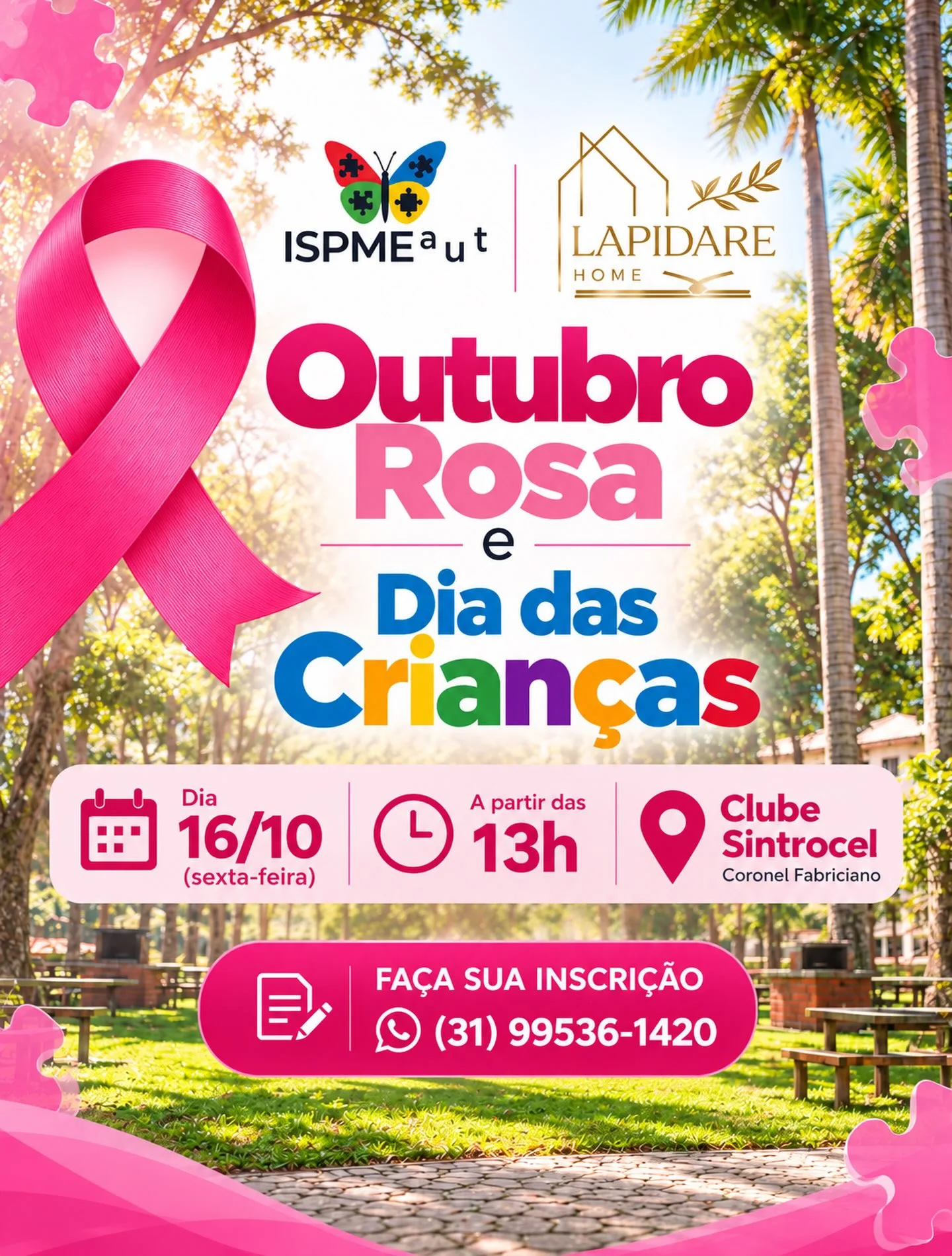 OUTUBRO ROSA E DIA DAS CRIANÇAS