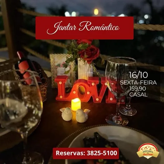 JANTAR ROMÂNTICO NA PIZZARIA DO JAYME